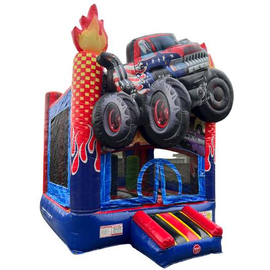 13' x 13' 3D Monster Truck Bounce House