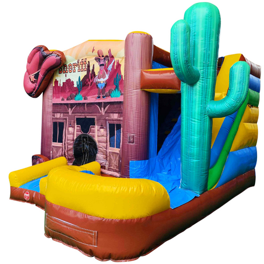 Western Cowboy Sheriff Combo Bounce House Slide