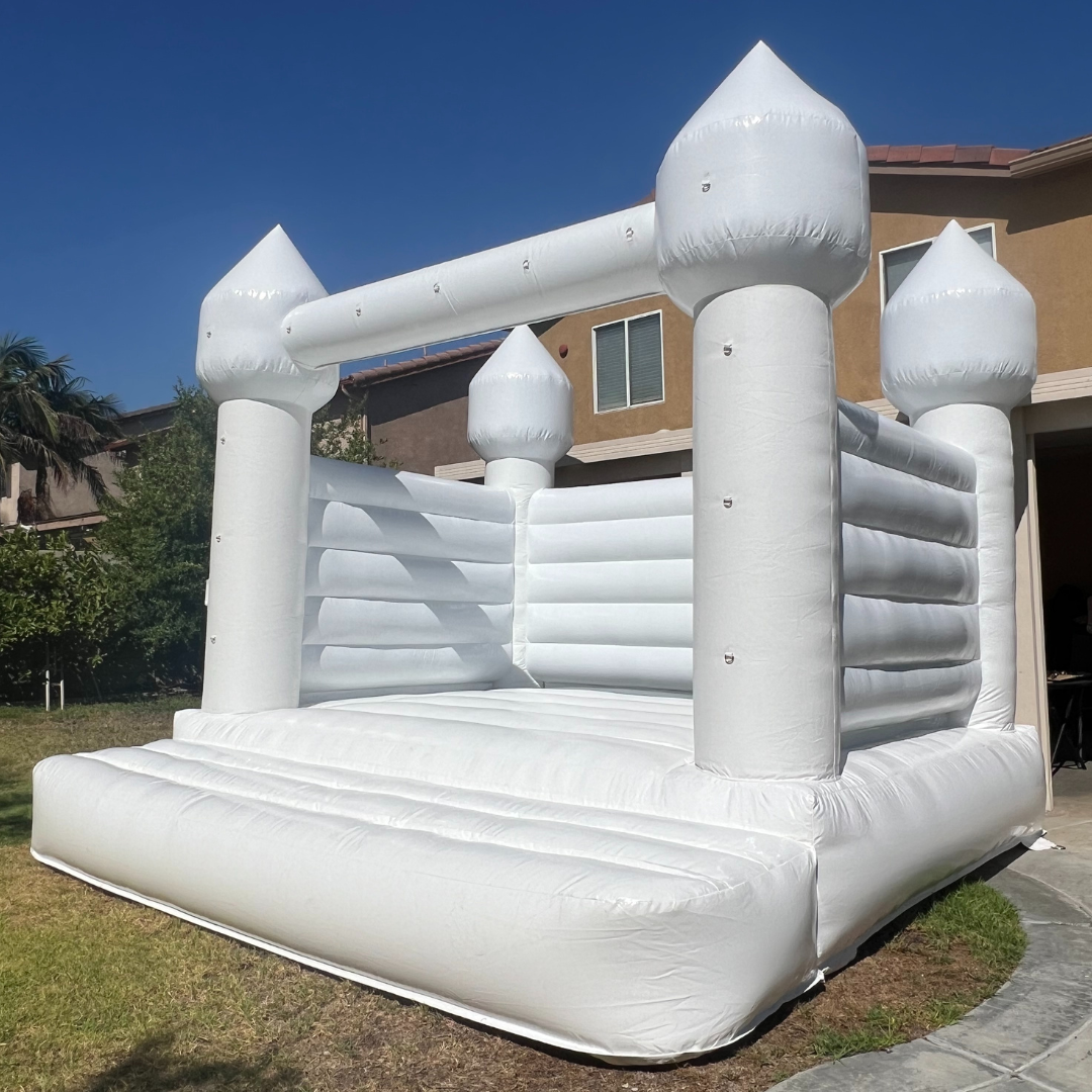 Full PVC Commercial Grade White Bounce House
