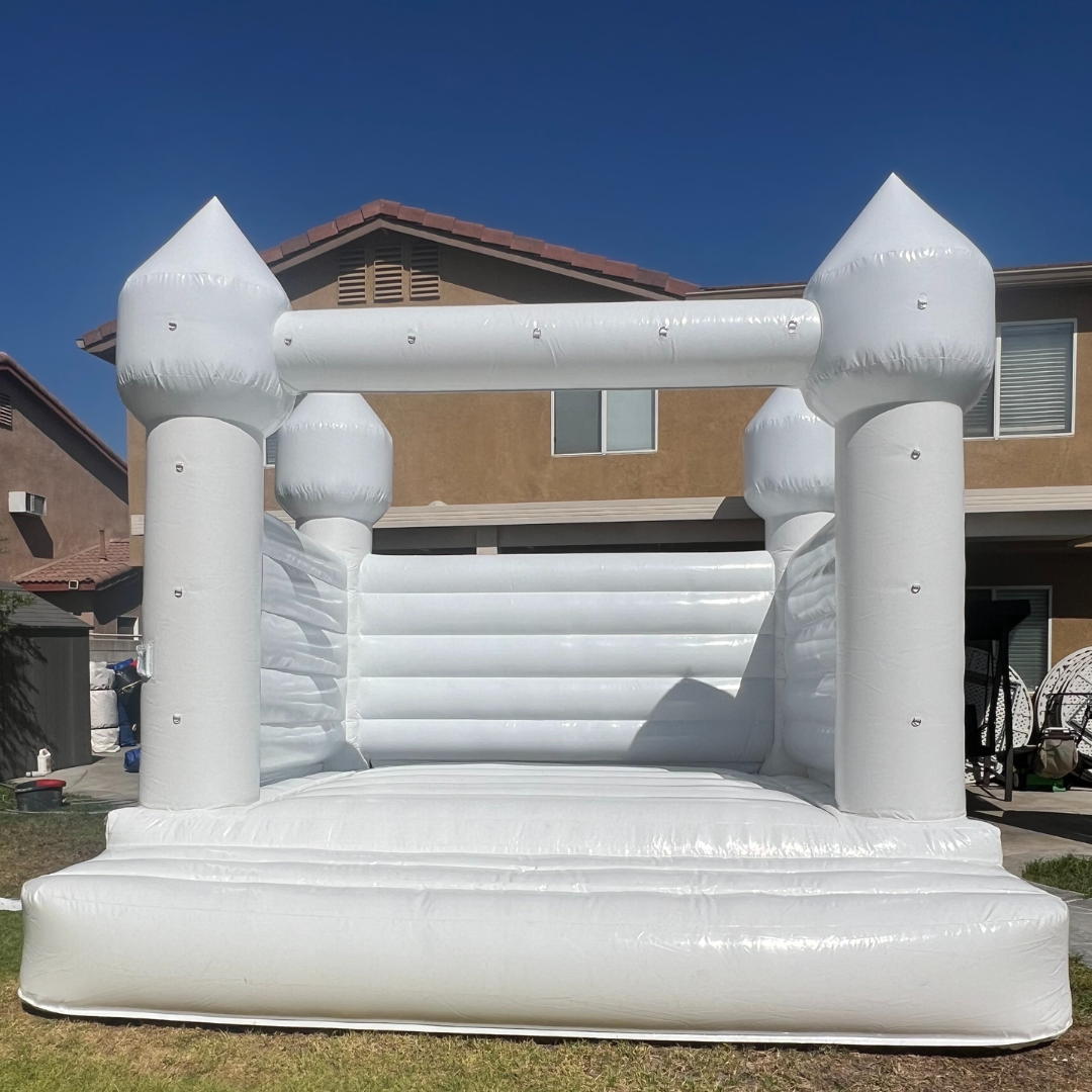 Full PVC Commercial Grade White Bounce House