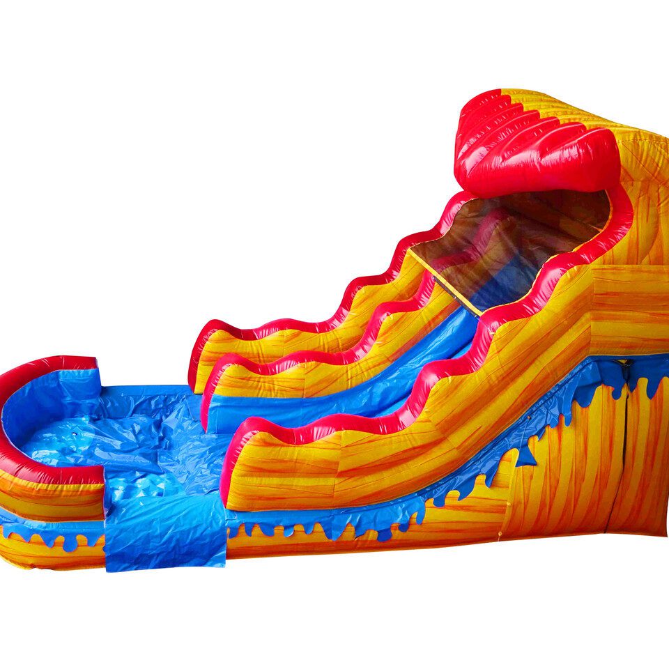 14 Feet Tall Fire Wave Marble Waterslide
