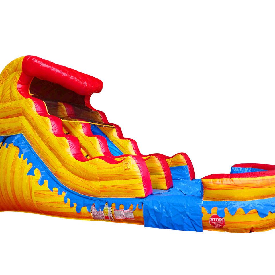 14 Feet Tall Fire Wave Marble Waterslide