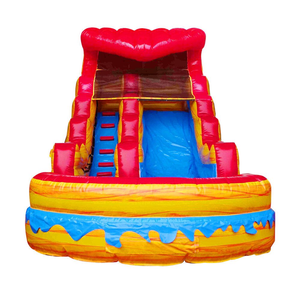 14 Feet Tall Fire Wave Marble Waterslide
