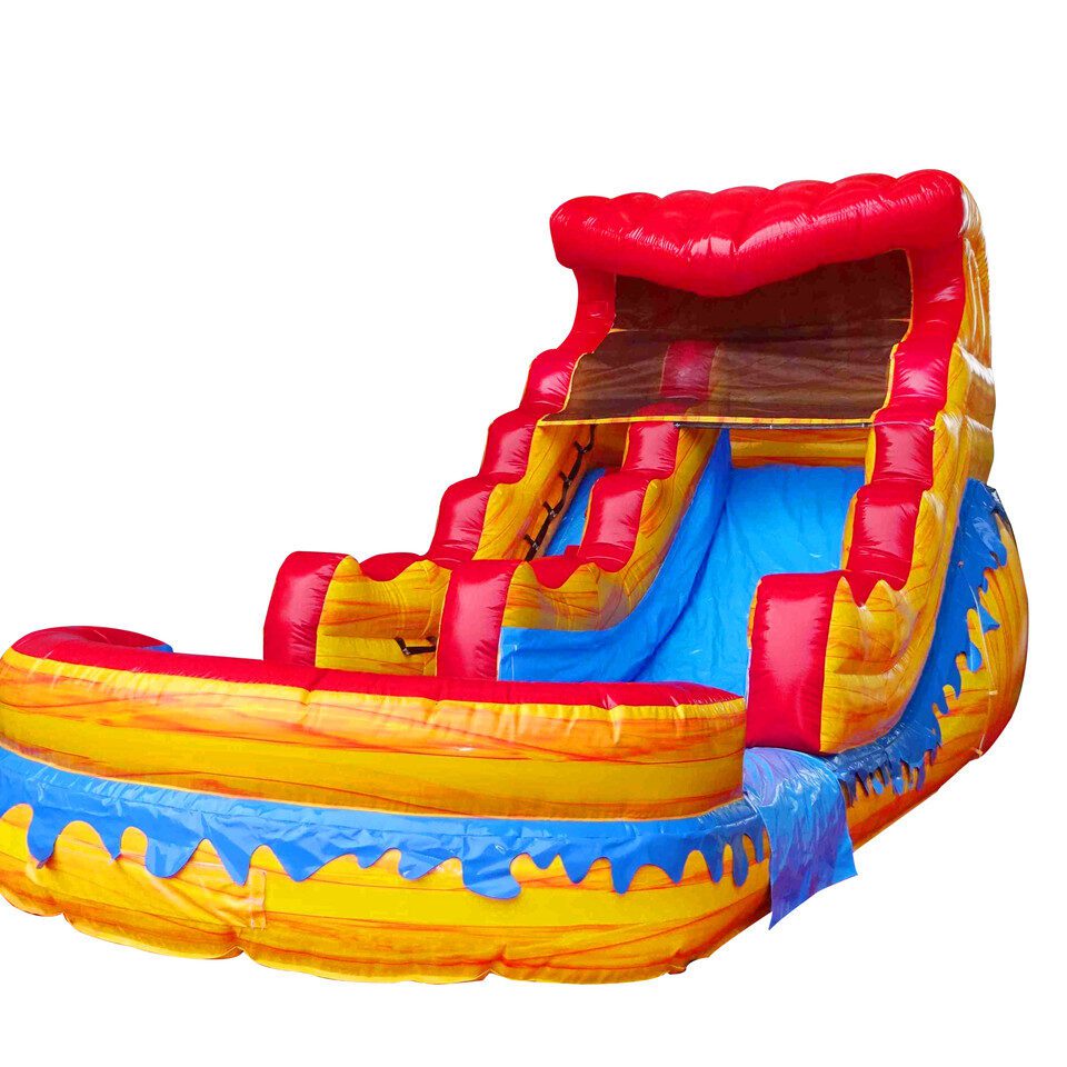 14 Feet Tall Fire Wave Marble Waterslide